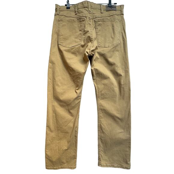 Wrangler Stretch Twill Straight 5 Fit Pocket Pant Men 34x32 Brushed Almond Gold - Picture 7 of 10